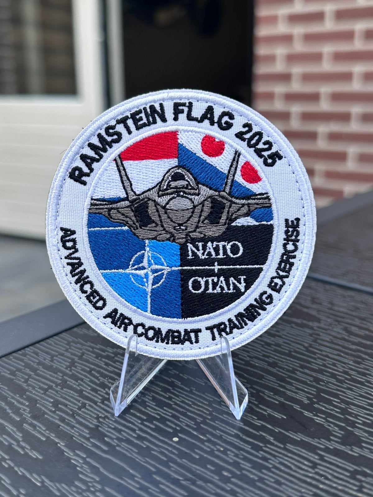 322 Squadron Ramstein Flag 2025 Patch KLu, Ophalen of Verzenden, Luchtmacht, Nederland, Embleem of Badge