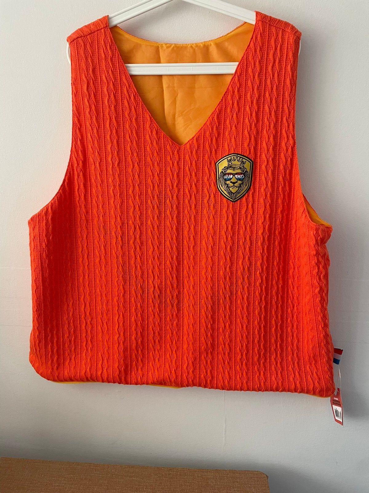 Nieuw XL Jumbo spencer, tas, oranje, voetbal, nederland, Ophalen of Verzenden, Zo goed als nieuw, Maat 46/48 (XL) of groter, Carnaval