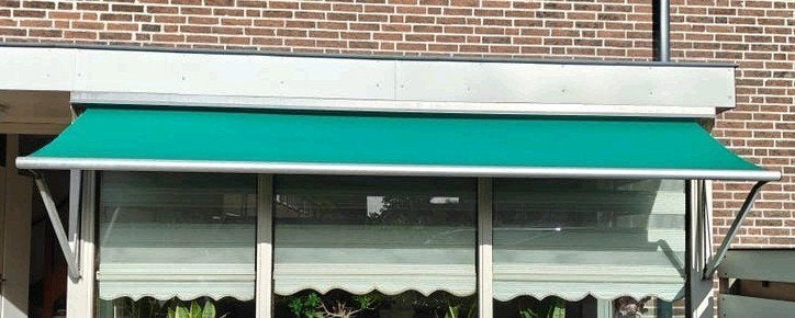 Elektrisch zonwering, 340 cm, Tuin en Terras, Ophalen, Gebruikt, Elektrisch, 150 tot 300 cm