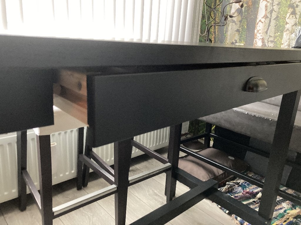 Ikea Nordviken bartafel zwart, Ophalen, Gebruikt, 100 tot 150 cm, 50 tot 100 cm