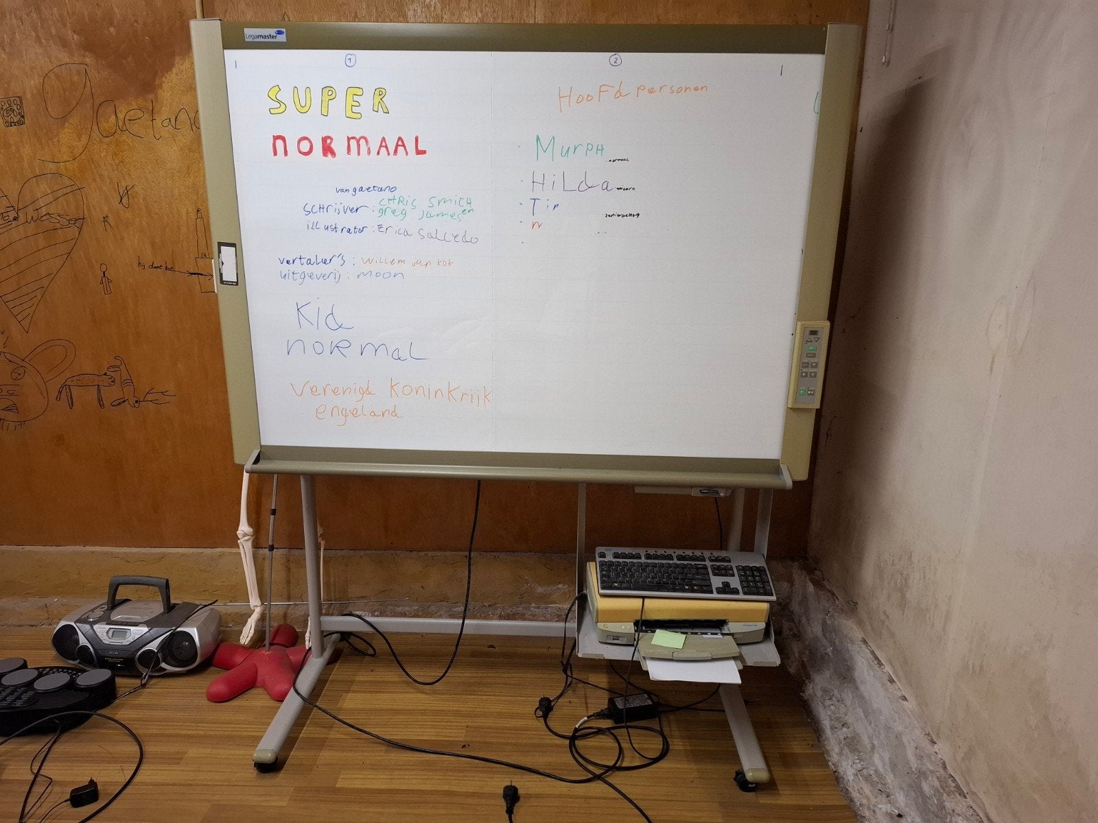 elektrisch whiteboard schoolbord, Ophalen, Whiteboard