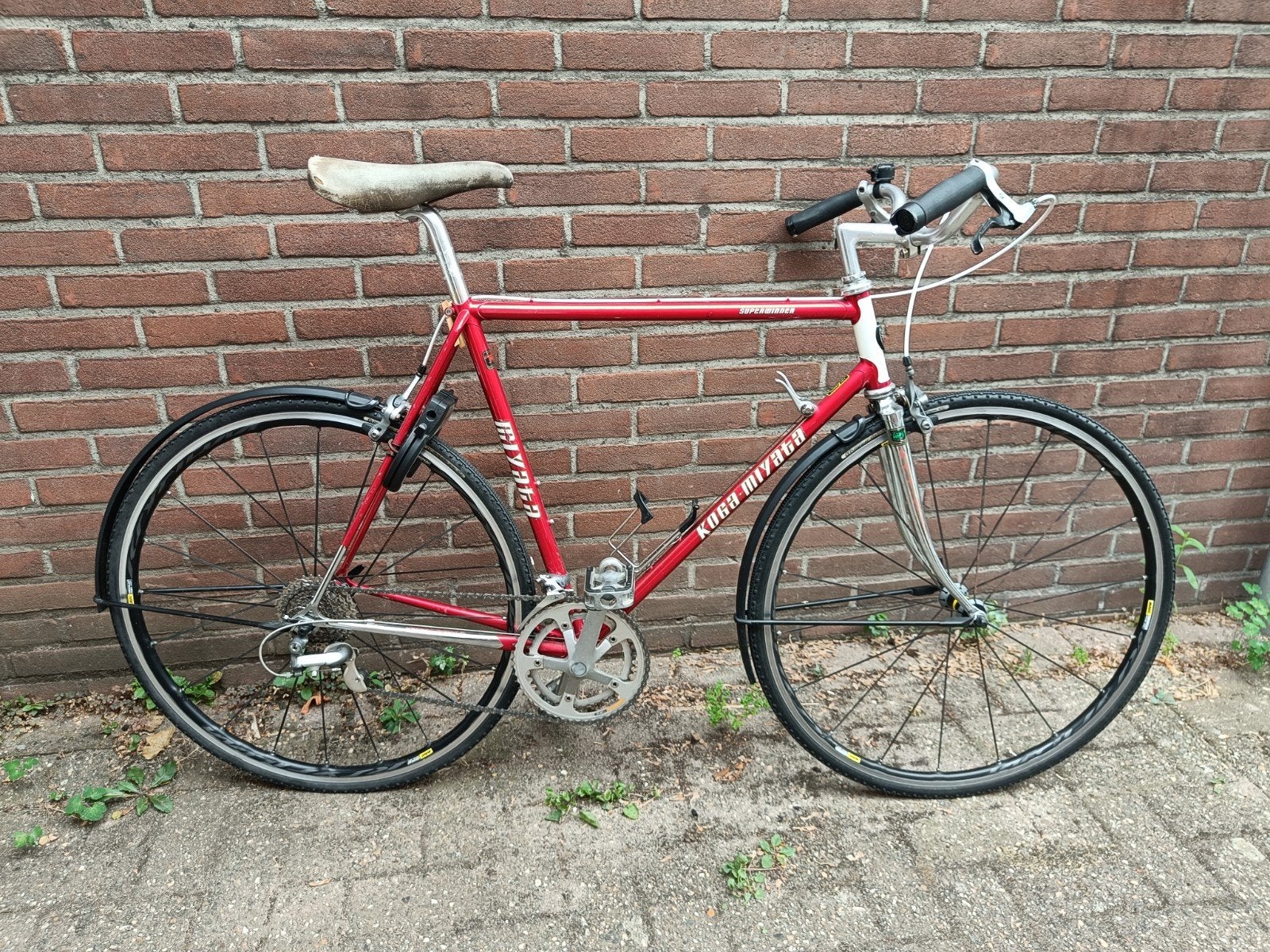 Koga Miyata Superwinner fiets met spatborden en slot mt58, Ophalen, 28 inch, Gebruikt, Velgrem