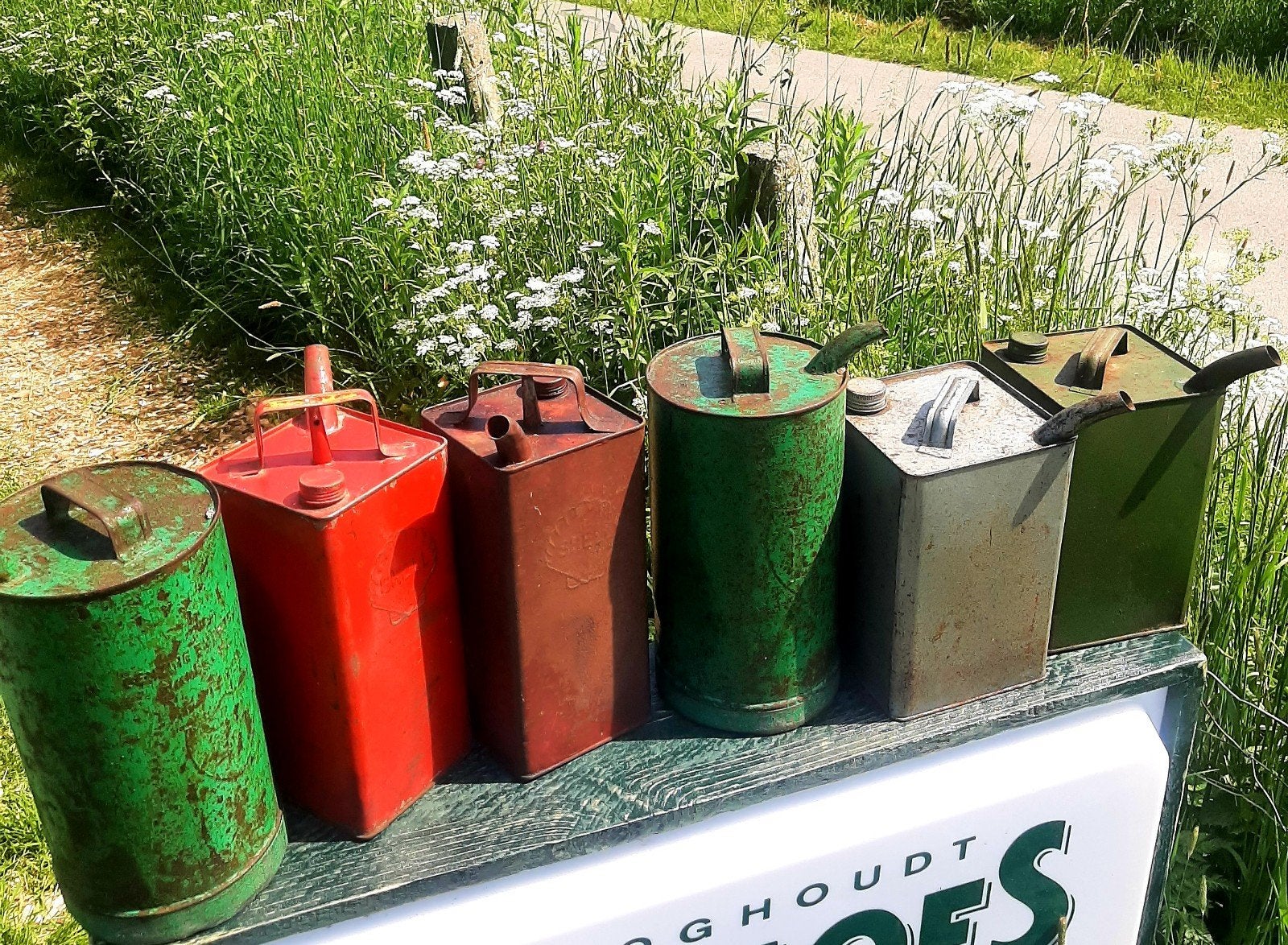 Vintage - Petroleum, Olie, Benzine - Blik / Kan (Shell , BP), Ophalen of Verzenden
