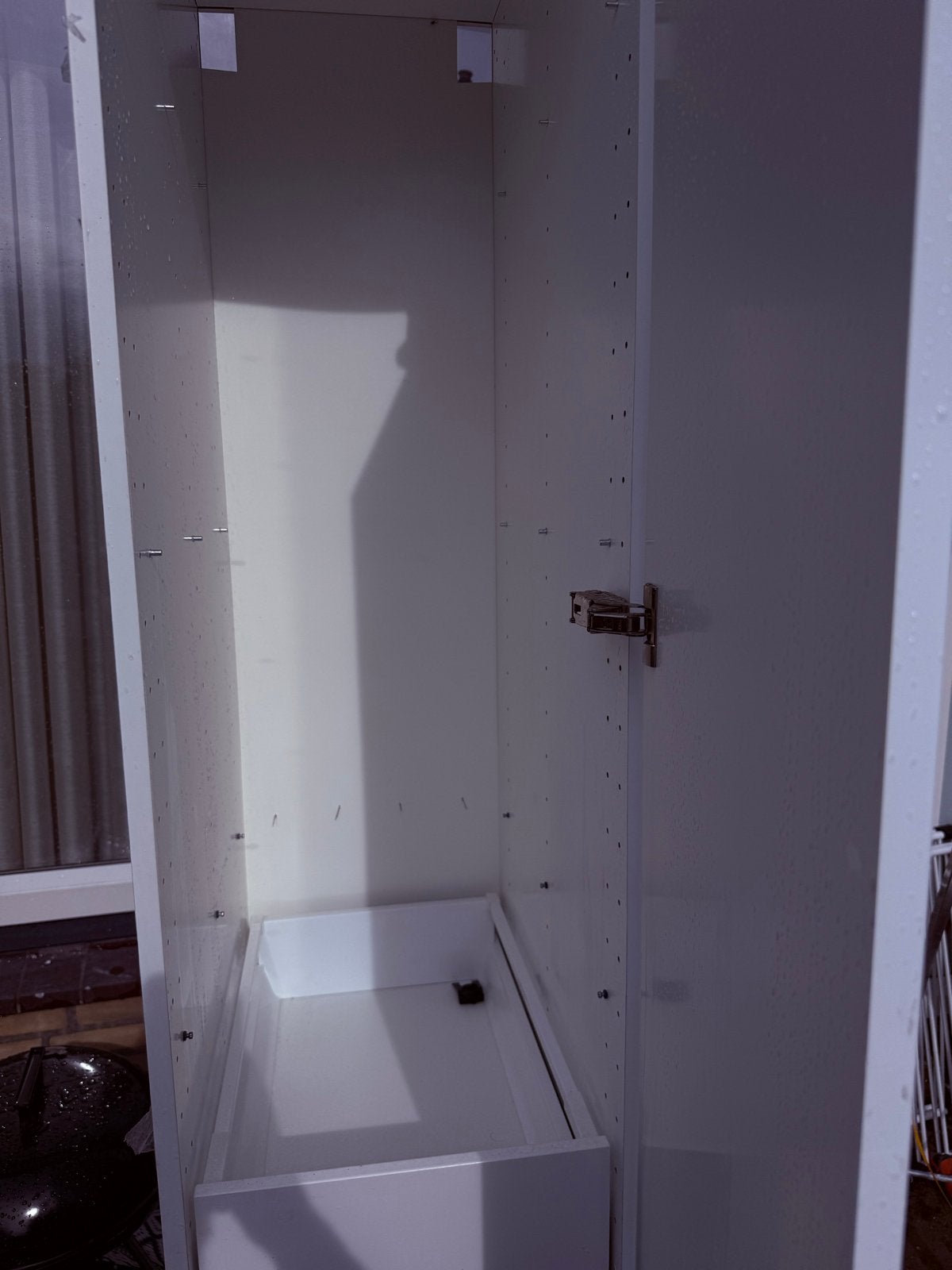 Witte voorraadkast met lade en deuren, Ophalen, Minder dan 50 cm, Gebruikt, 200 cm of meer