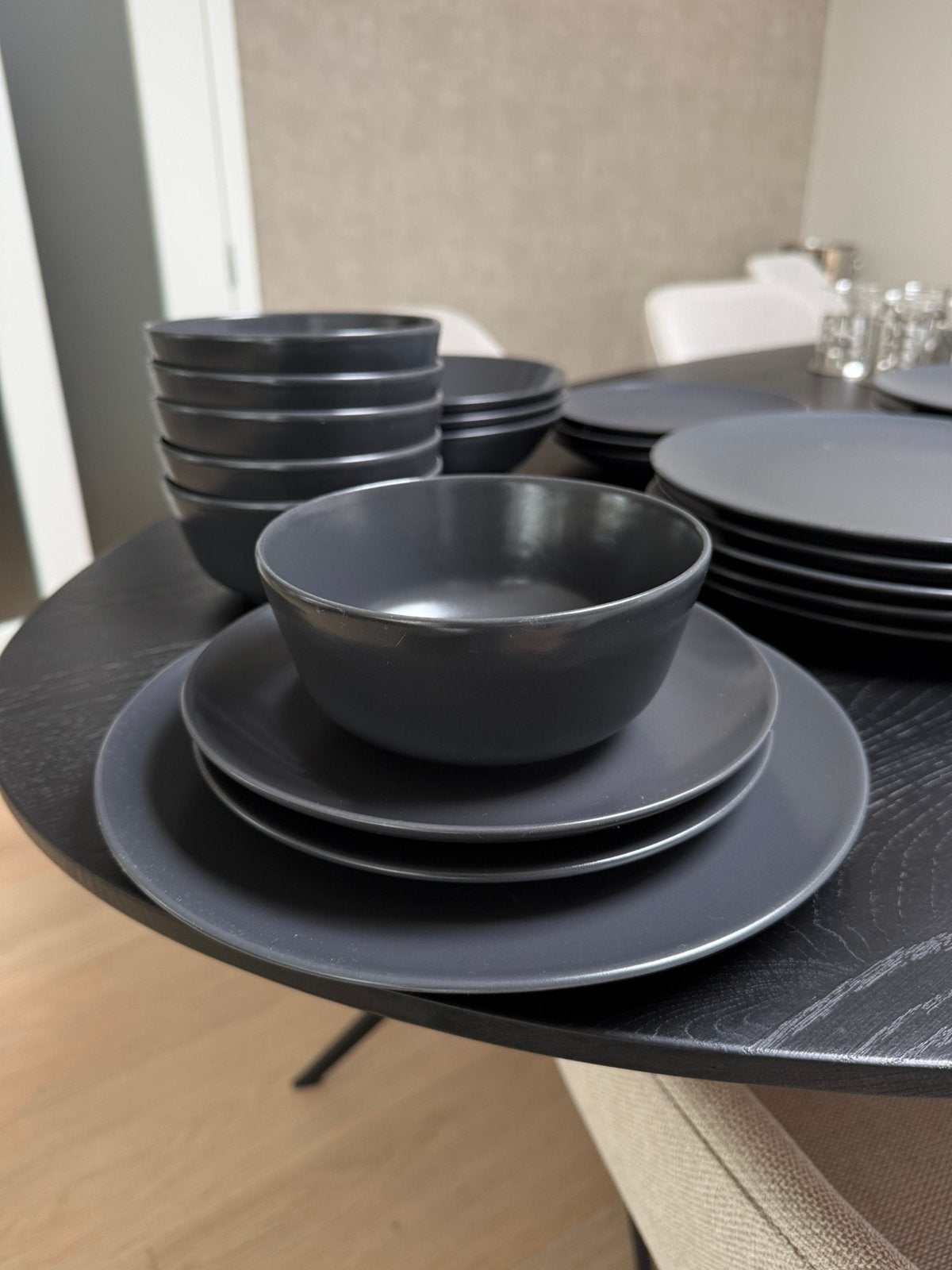 IKEA Zwart Serviesset (34-delig), Ophalen, Gebruikt, IKEA, Modern