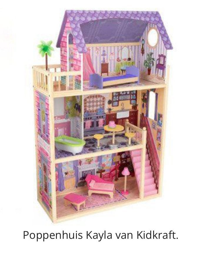 KidKraft Kayla Poppenhuis met accessoires, Ophalen, Zo goed als nieuw, Poppenhuis