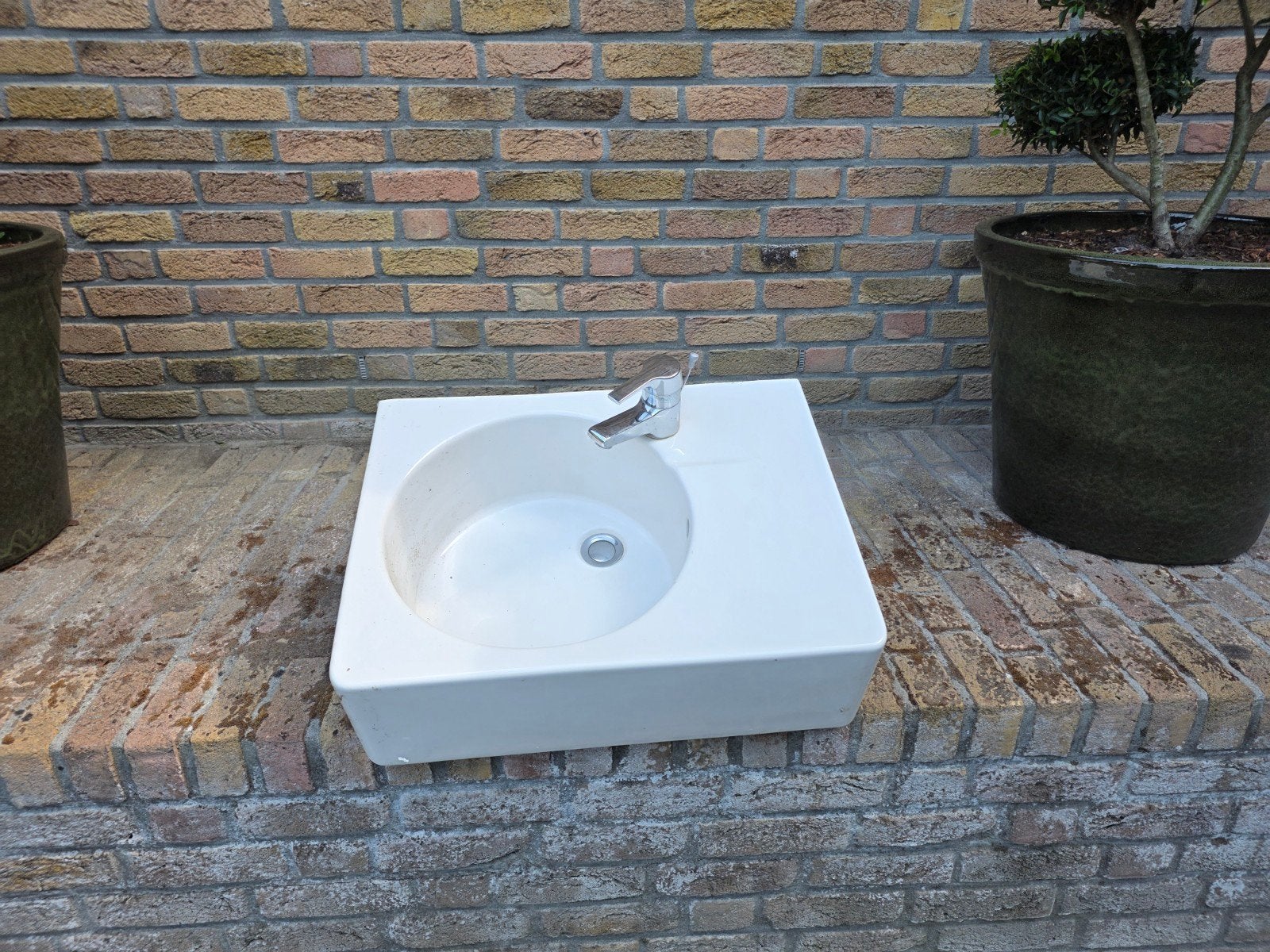 Duravit wastafel met kraan - Gebruikt, Doe-het-zelf en Verbouw, Sanitair, Ophalen, Gebruikt, Chroom, Wastafel