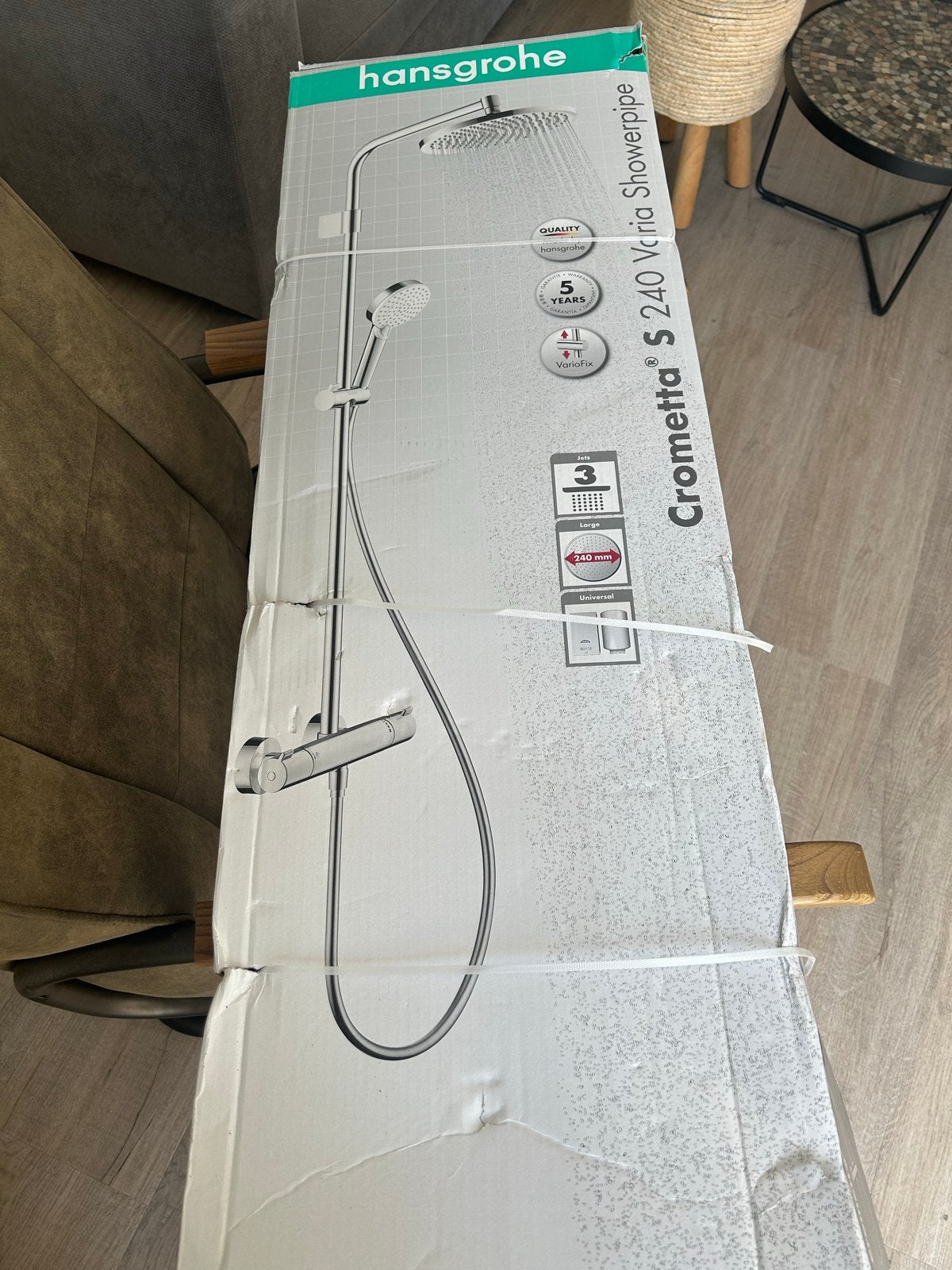 Hansgrohe Crometta S 240 Vario Showerpipe Doucheset, Ophalen of Verzenden, Nieuw, Chroom, Douche