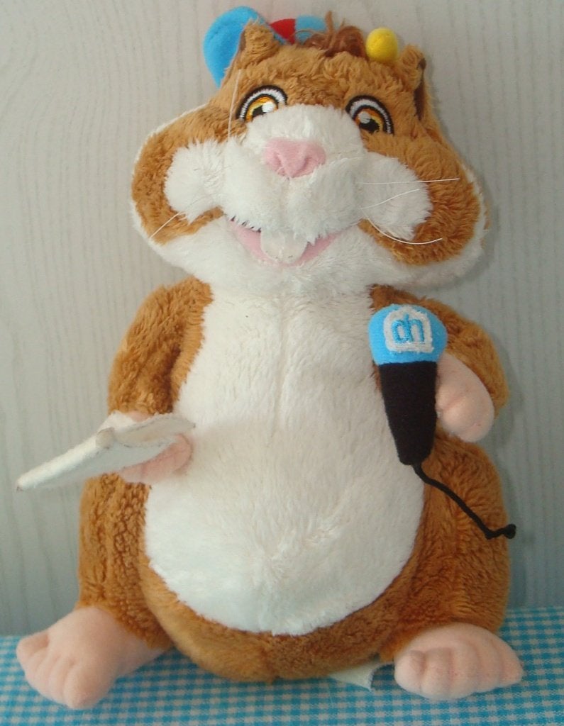 Ah Hamster REPORTER met petje 20cm LEUK!, Gebruikt, Albert Heijn, Overige typen, Ophalen of Verzenden