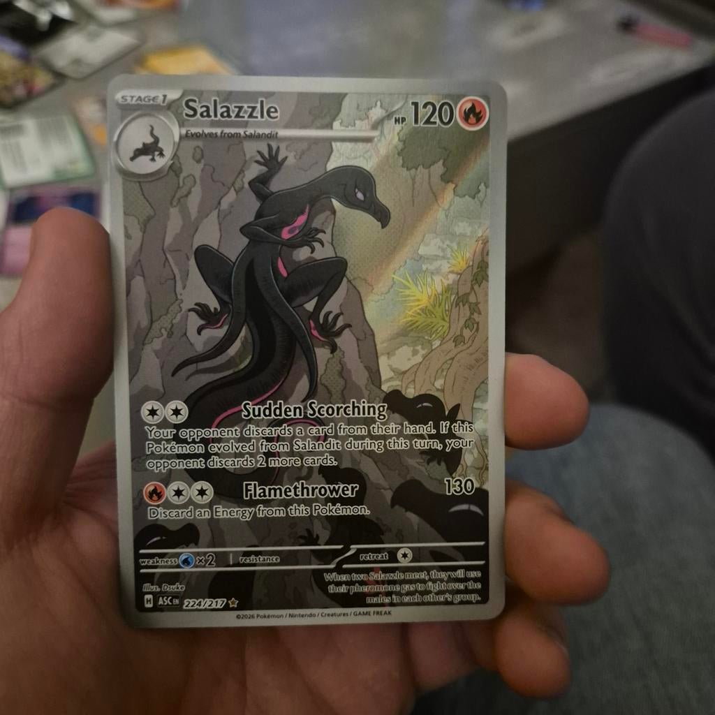 Salazzle Pokémon Kaart - Vers uit Booster Pack, Hobby en Vrije tijd, Verzamelkaartspellen | Pokémon, Zo goed als nieuw, Losse kaart