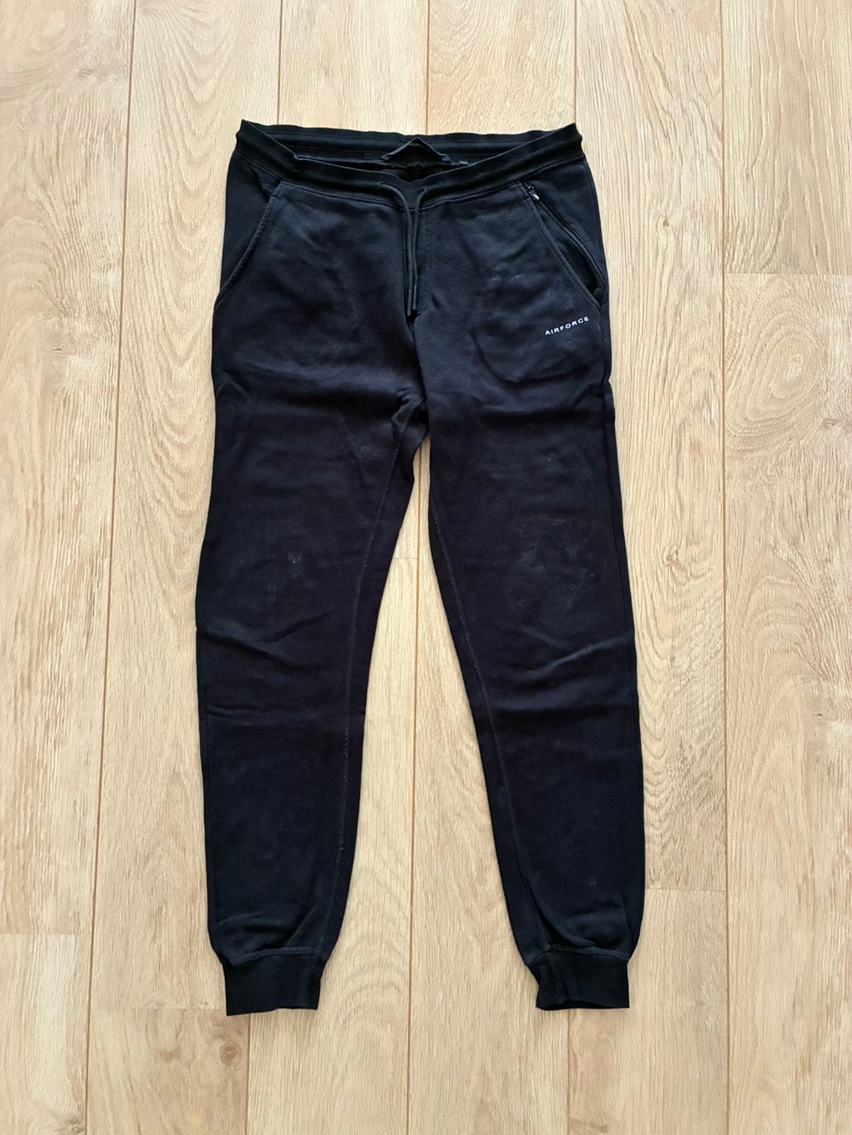 AIRFORCE: zwarte joggingbroek, maat L, 2 stuks, Kleding | Heren, Maat 52/54 (L), Zwart, Ophalen of Verzenden, Airforce