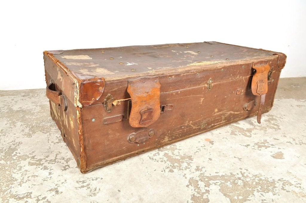 Vintage Engelse reiskoffer koffer hutkoffer jaren 30, Antiek en Kunst, Ophalen of Verzenden