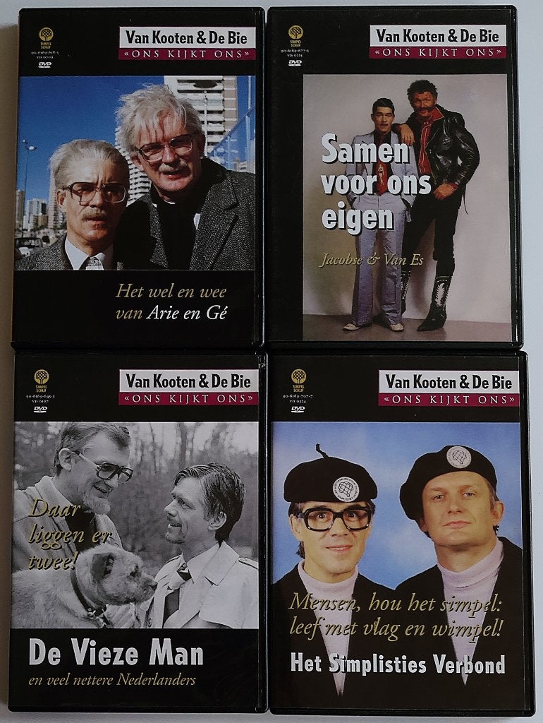 Dvd *** VAN KOOTEN & DE BIE *** Ons Kijkt Ons 1 + 4 + 7 + 10, Alle leeftijden, Ophalen of Verzenden, Zo goed als nieuw, Komedie