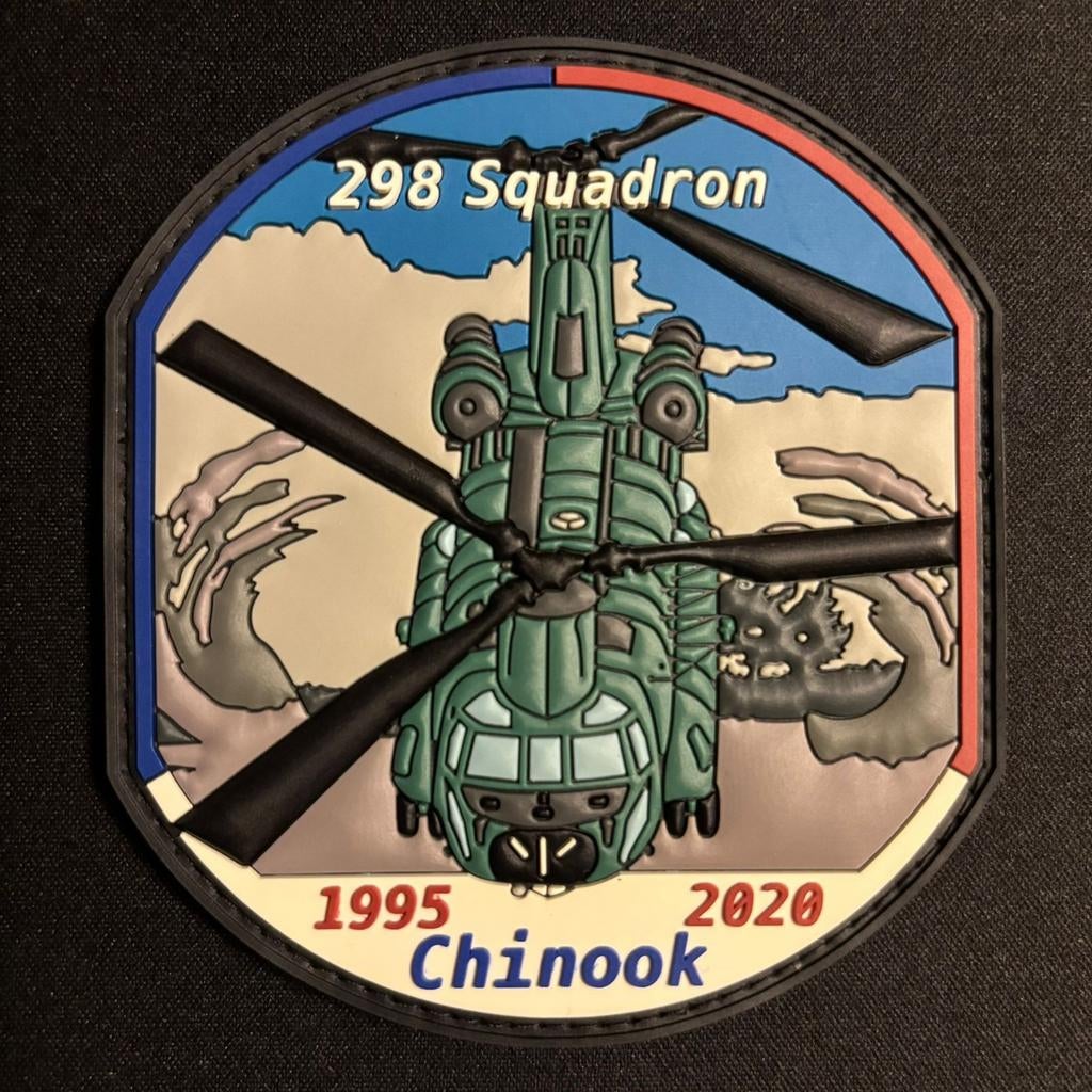 RNLAF 298sqn Chinook Patch, Ophalen of Verzenden, Nederland, Embleem of Badge