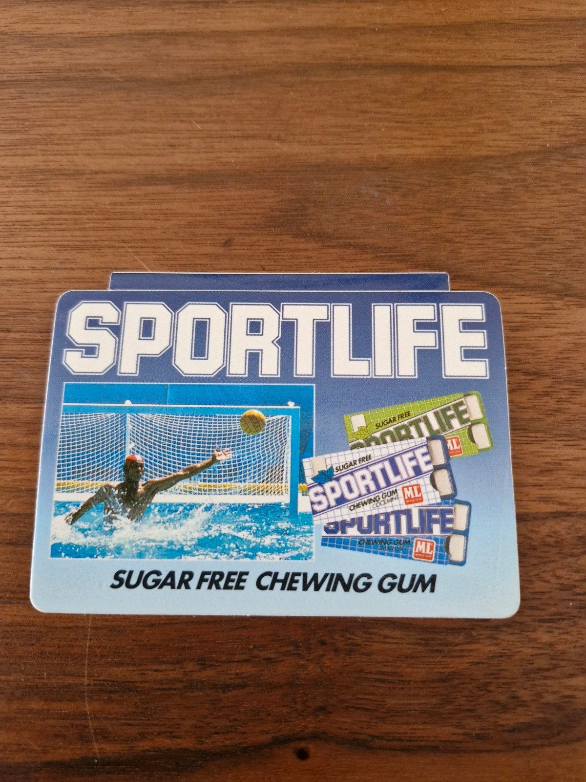 9408 Vintage Sportlife Kauwgom Sticker - Waterpolo, Ophalen of Verzenden, Gebruikt, Sport