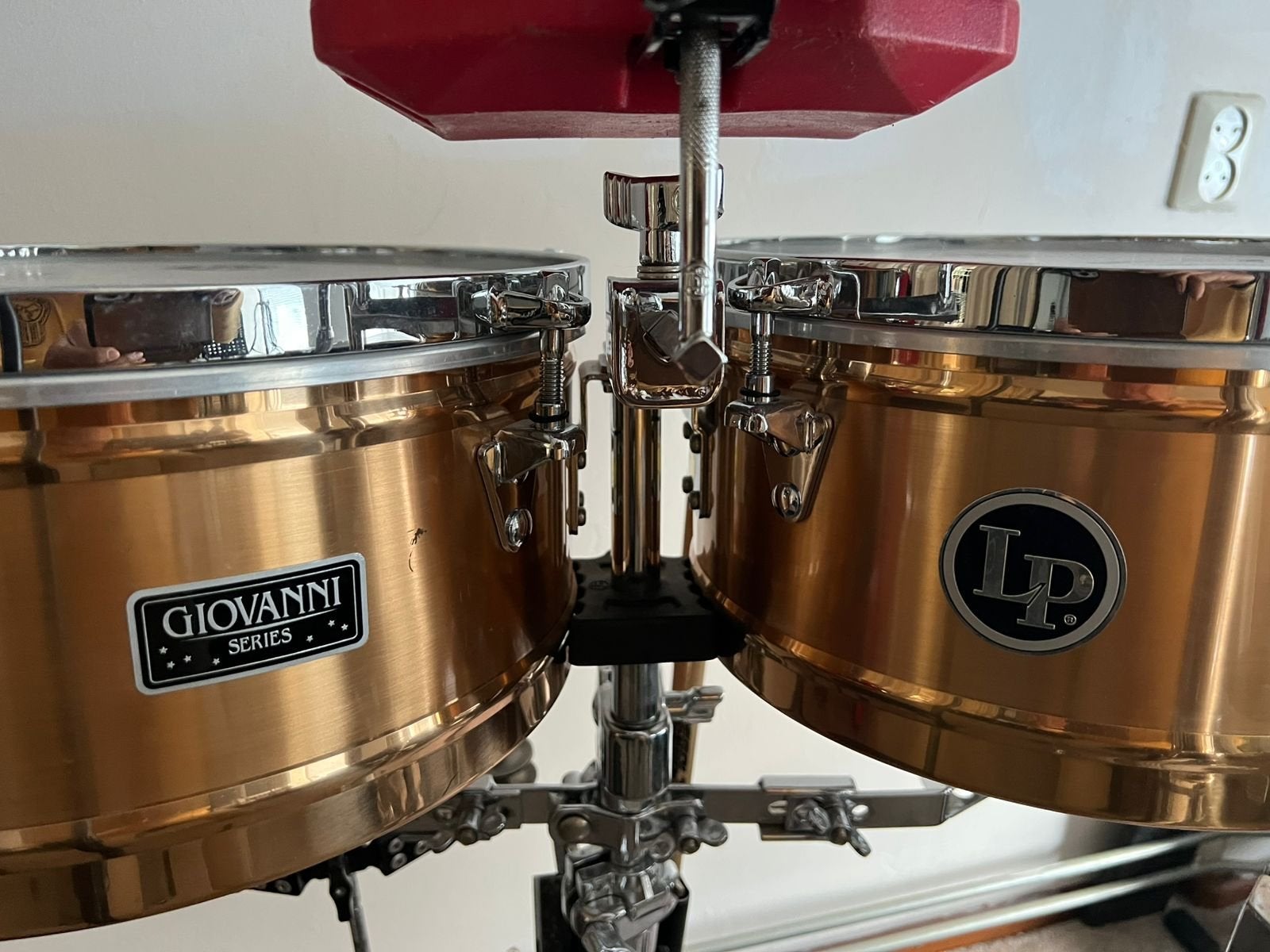 LP Timbales met extra crash en standaard, Muziek en Instrumenten, Ophalen, Gebruikt, Overige merken