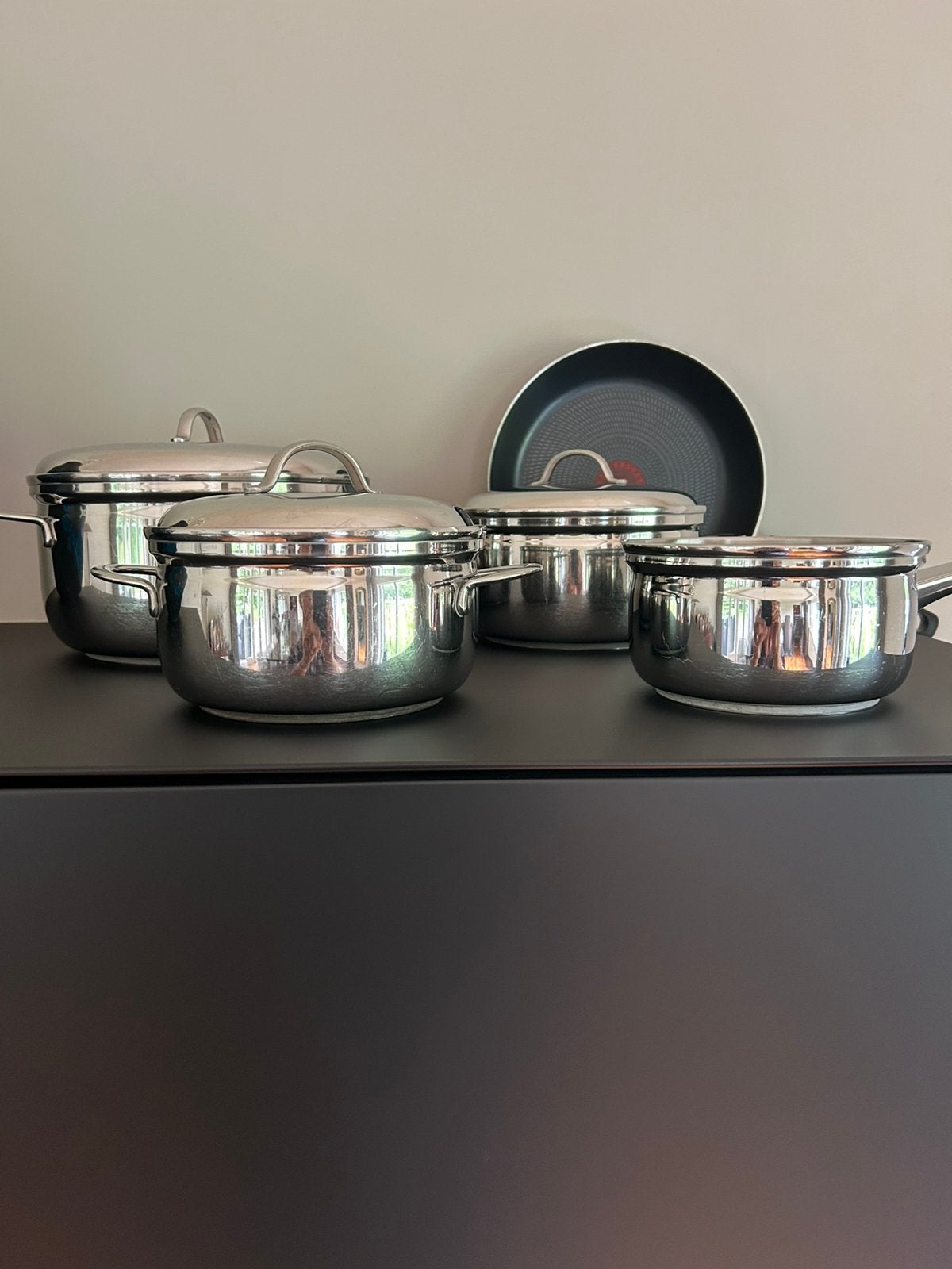 BK stainless steel 18-10 pannenset, Ophalen, Gebruikt, BK, Pannenset