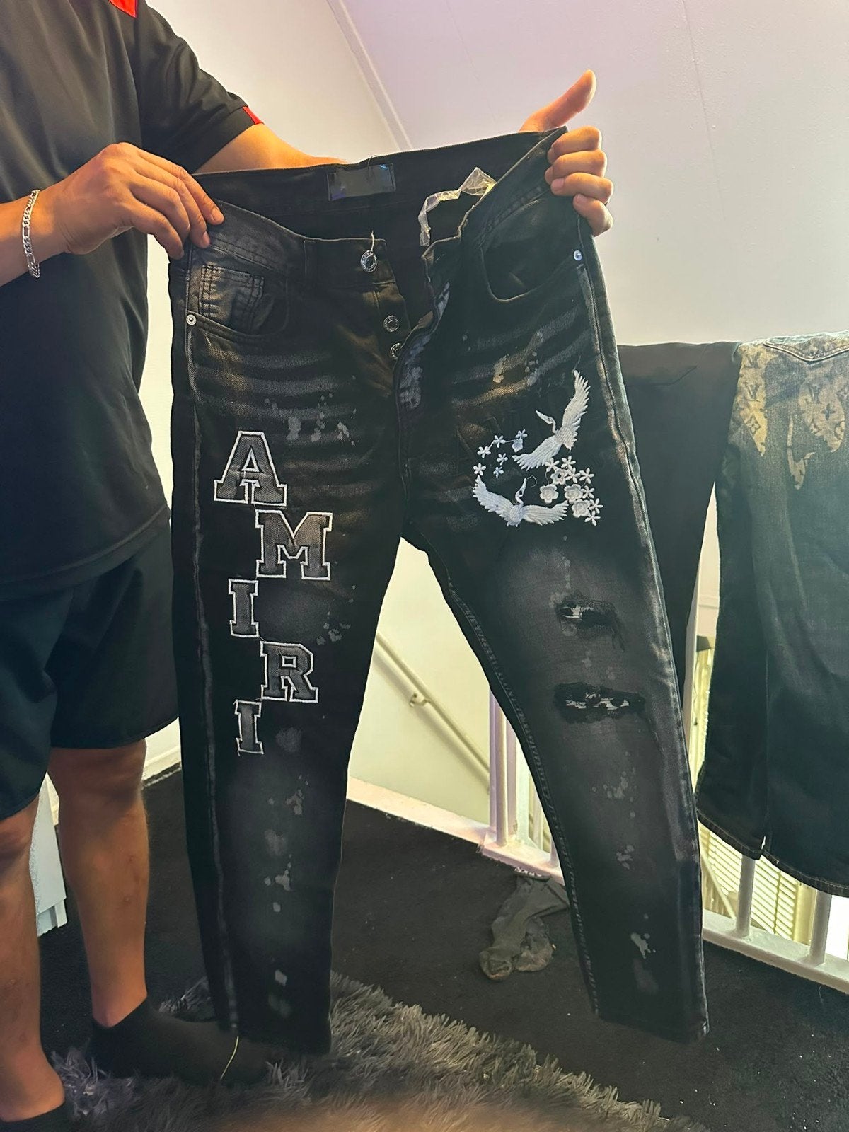 Amiri Jeans Maat 38 - Goede Staat, Kleding | Heren, Spijkerbroeken en Jeans, W36 - W38 (confectie 52/54), Zwart, Ophalen of Verzenden