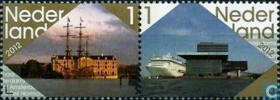 Nederland NVPH nr 2912/3 postfris Bezoek Amsterdam 2012, Postzegels en Munten, Postzegels | Nederland, Ophalen of Verzenden, Na 1940