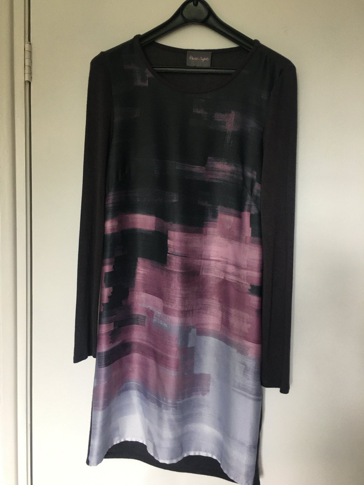 PHASE EIGHT  jurk met abstracte print - Maat 8 (S), Kleding | Dames, Meerkleurig, Ophalen of Verzenden, Zo goed als nieuw, Knielengte
