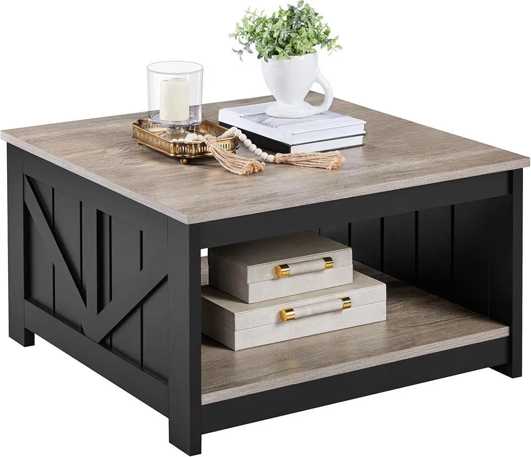 moderne woonkamertafel met opbergvak, salontafel, Huis en Inrichting, Tafels | Salontafels, 50 tot 100 cm, Nieuw, Q, 50 tot 100 cm