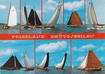3 ansichtkaarten. Friesland zeilen. Fryslân Skûtsjesilen, Ophalen of Verzenden, Ongelopen, Friesland