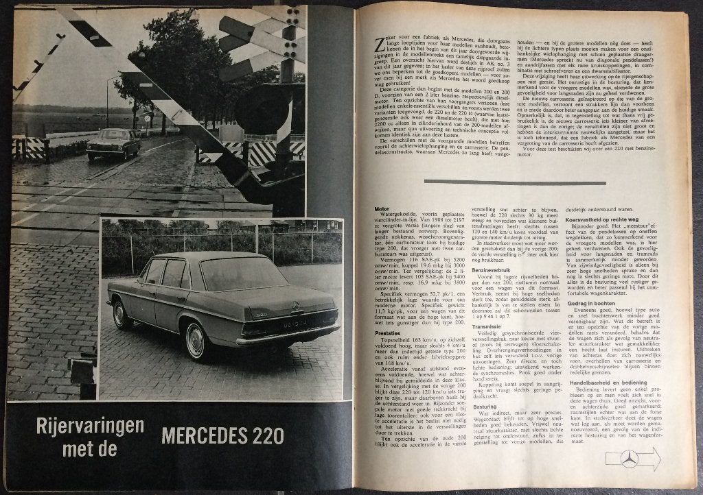 Mercedes W114 W115 ( /8 - 200 - 250 C) test in Autovisie ea, Gelezen, Autovisie, Mercedes, Ophalen of Verzenden