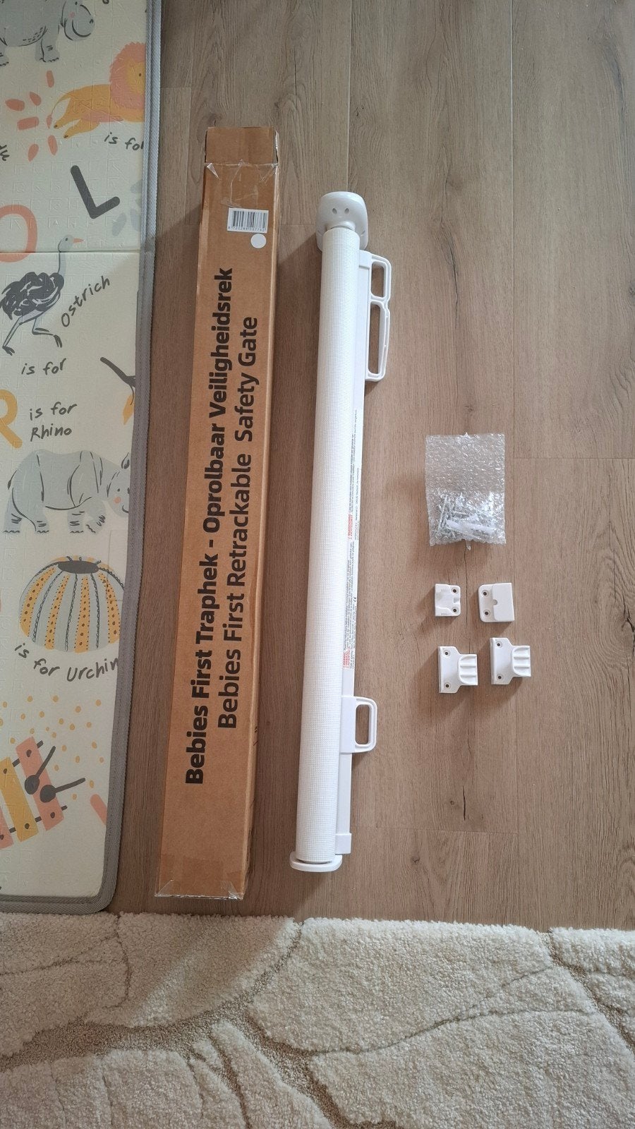 Bebies First oprolbaar traphekje, Ophalen, Nieuw, Oprolhekje, 115 cm of meer
