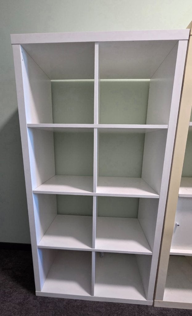 IKEA KALLAX 2x4 kast + hexagon spiegels, Ophalen, 100 tot 150 cm, 50 tot 100 cm, Zo goed als nieuw