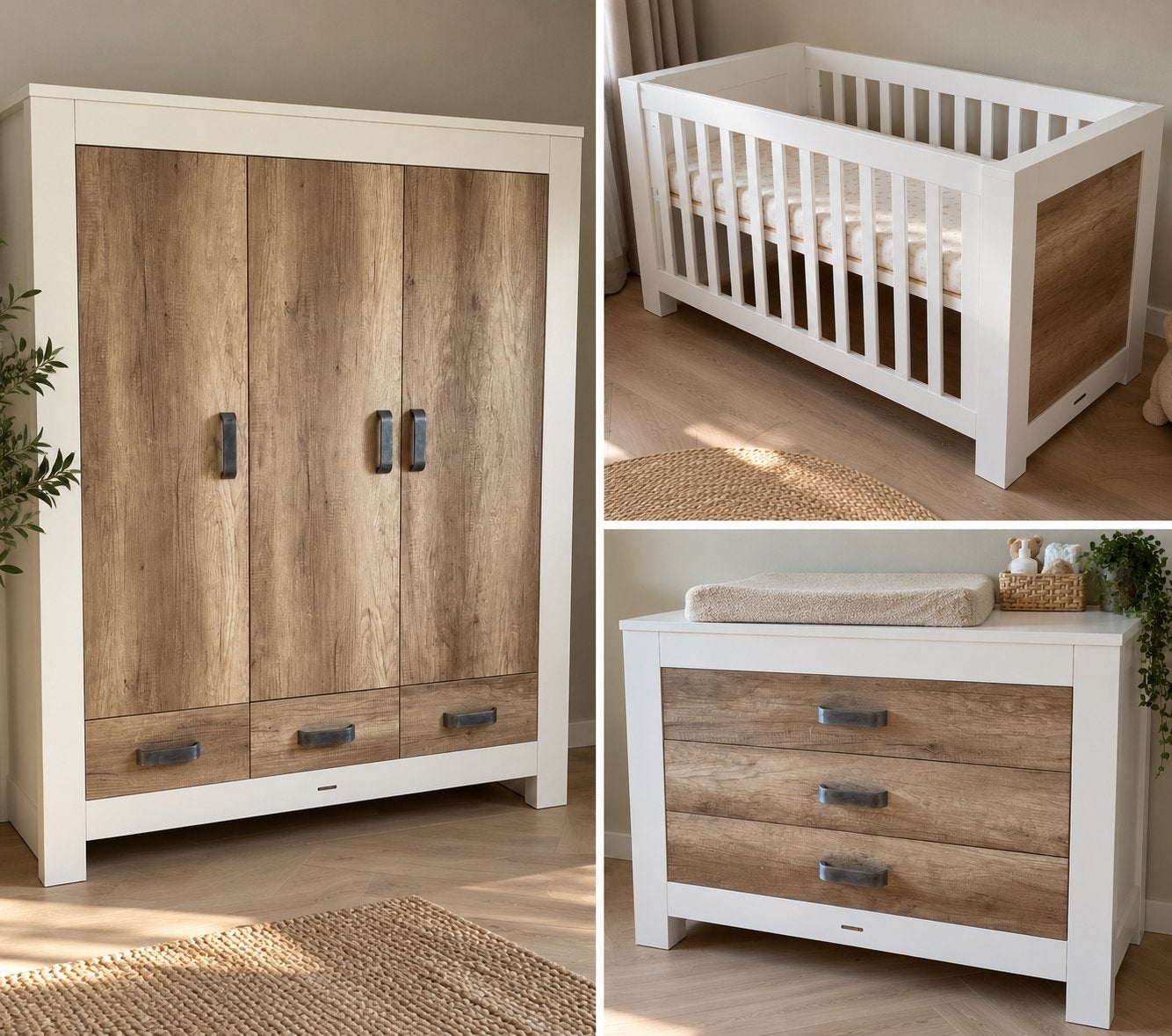 Kidsmill Long Island Babykamer - Kast, Commode & Ledikant, Ophalen, Gebruikt, Jongetje of Meisje