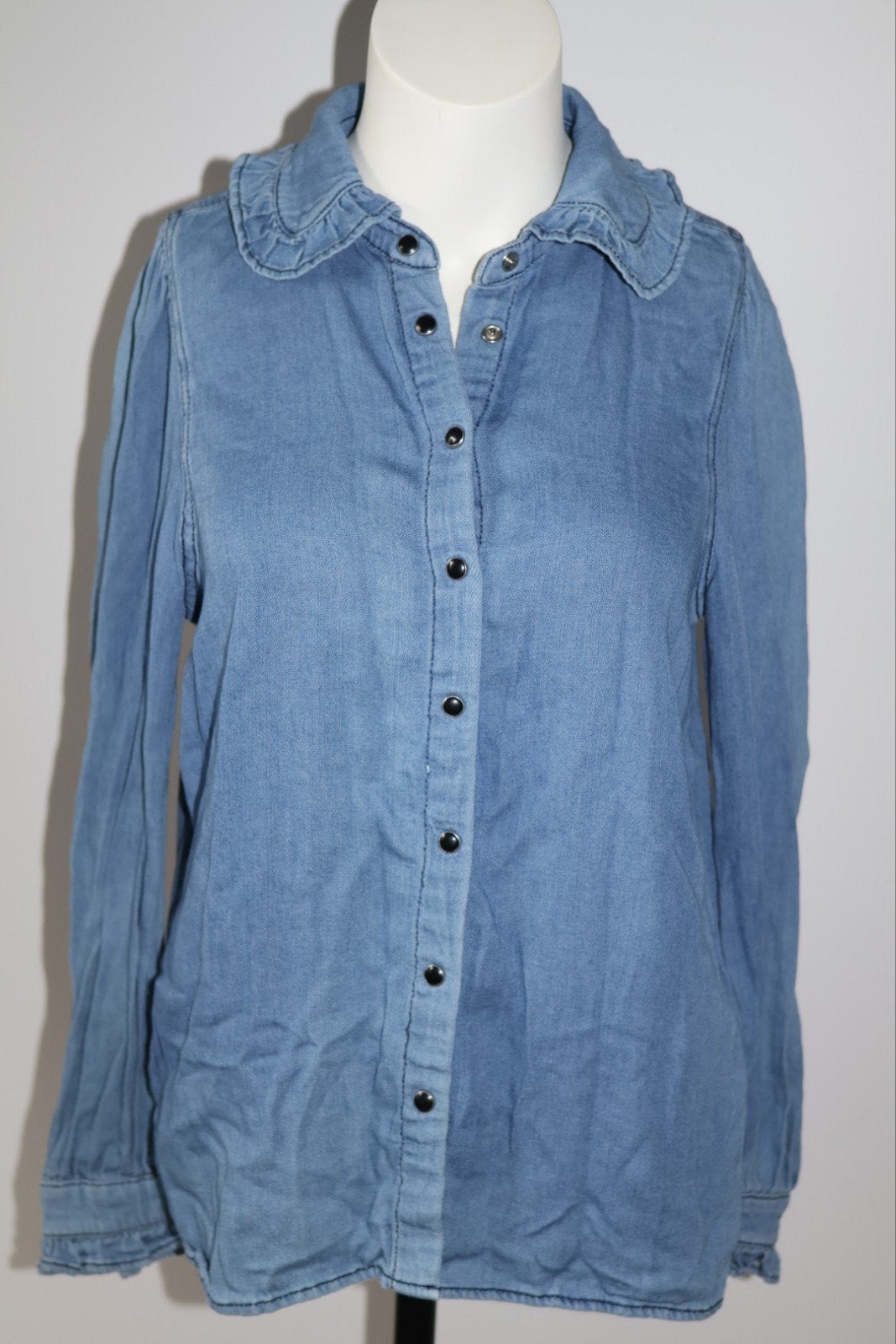 Ba&sh Spijkerblouse Maat 34 (XS), Ba&sh.nl, NL, Ophalen of Verzenden, Zo goed als nieuw