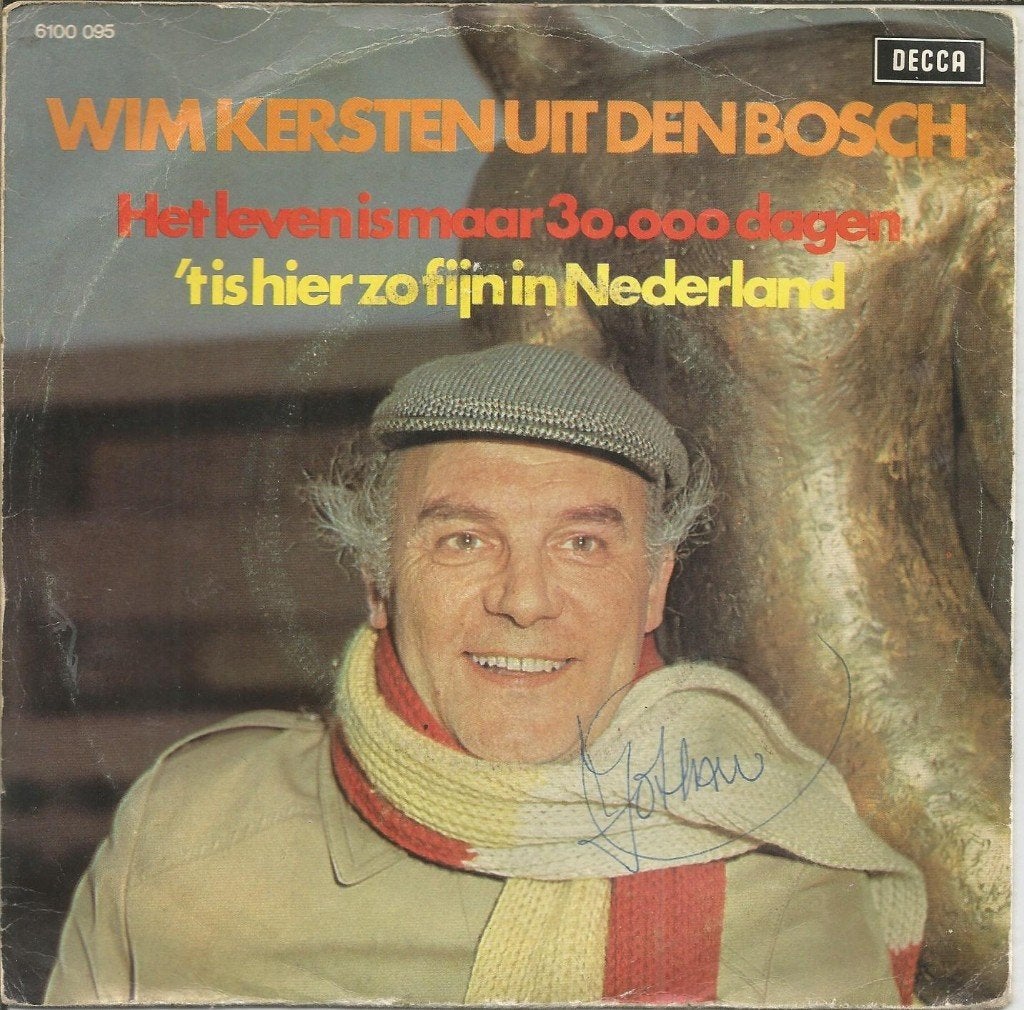 Wim Kersten Uit Den Bosch – Het Leven Is Maar 30.000 Dagen, Fotohoes, 7 inch, Ophalen of Verzenden, Zo goed als nieuw