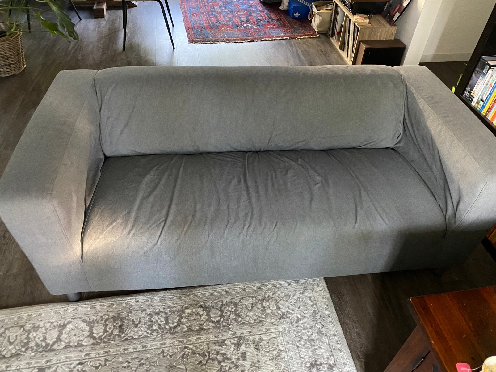 Ikea 2-zits bank grijs, Huis en Inrichting, Ophalen, Gebruikt, 150 tot 200 cm, Tweepersoons