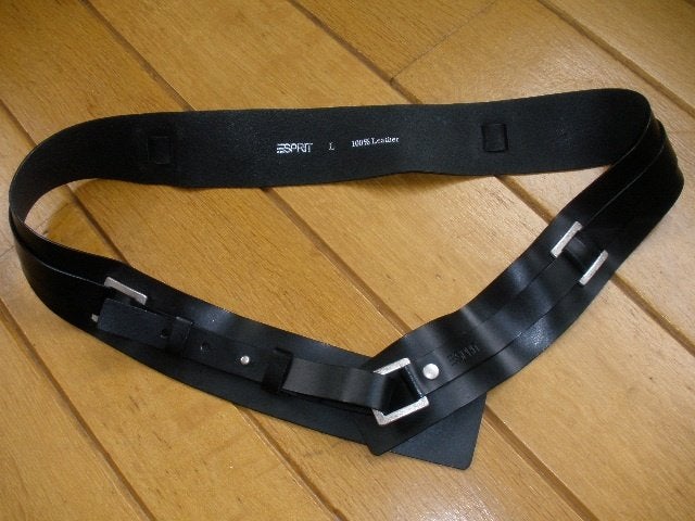 ESPRIT riem zwart leer - nieuw -, Kleding | Dames, Riemen en Ceinturen, Zwart, Nieuw, Tailleriem, Ophalen of Verzenden
