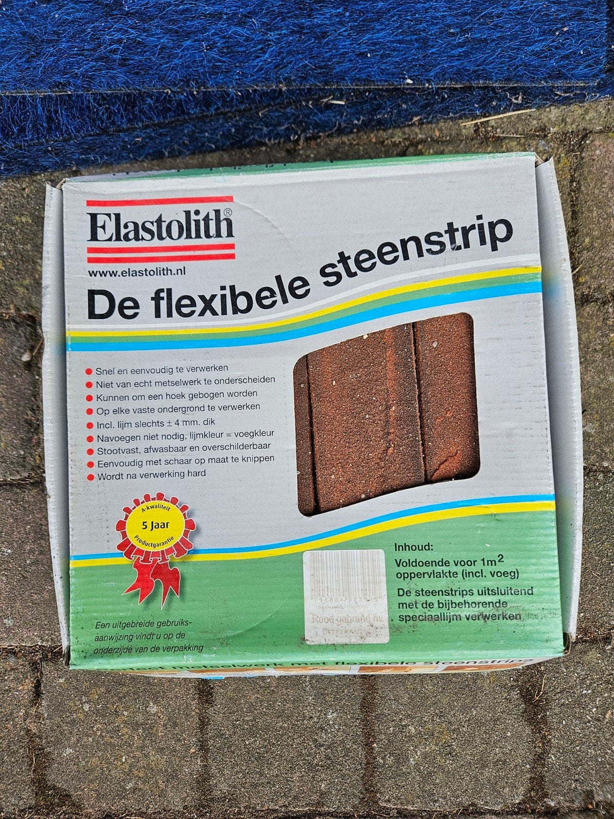 Doos flexibele steenstrips Elastolith, Doe-het-zelf en Verbouw, Metselstenen, Ophalen of Verzenden, Nieuw, Overige typen