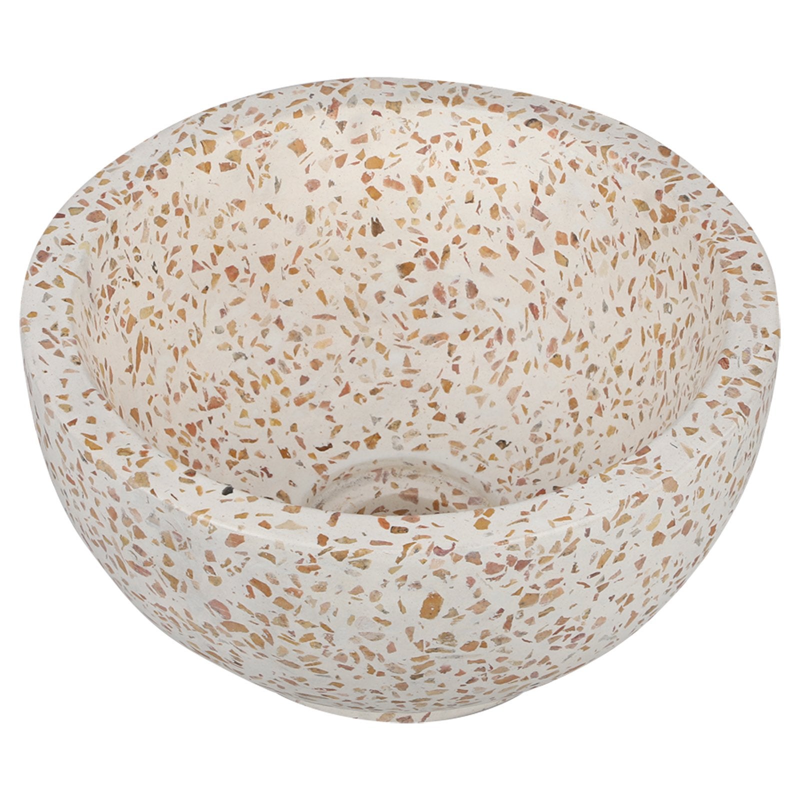 Differnz River waskom Ø 25 cm terrazzo beige, Ophalen of Verzenden, Nieuw, Steen, Wastafel