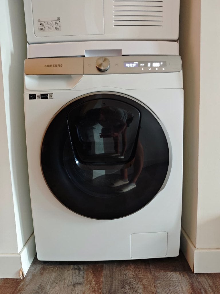 Wasmachine Samsung WW90T986ASH QuickDrive AddWash, Ophalen, 1200 tot 1600 toeren, Gebruikt, 8 tot 10 kg