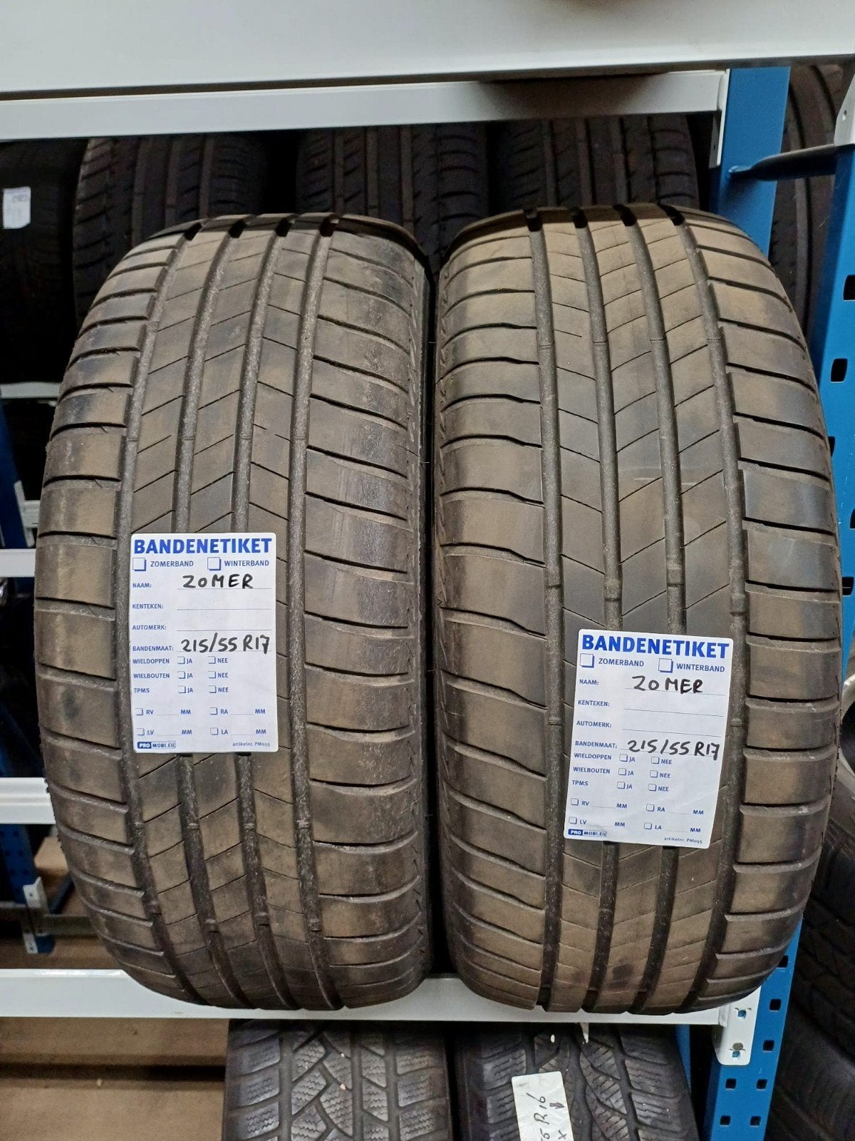 2 x zomerband 215/55R17 94V Bridgestone Turanza T005, Ophalen