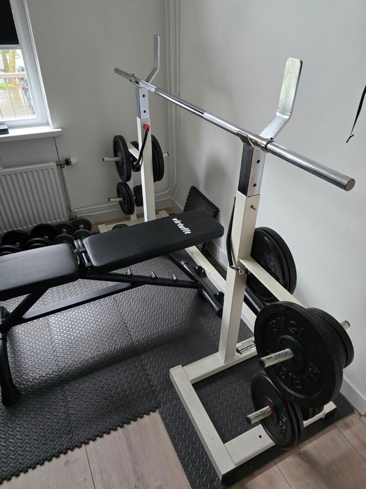 Bankdruk/squad rek, Ophalen, Gebruikt, Armen, Fitnessbank