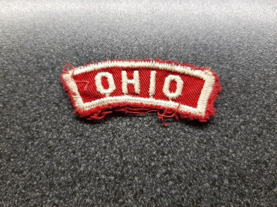 OHIO   -  Boy  Scout  - patch  6x2 cm., Ophalen of Verzenden, Zo goed als nieuw, Embleem, Speld of Insigne