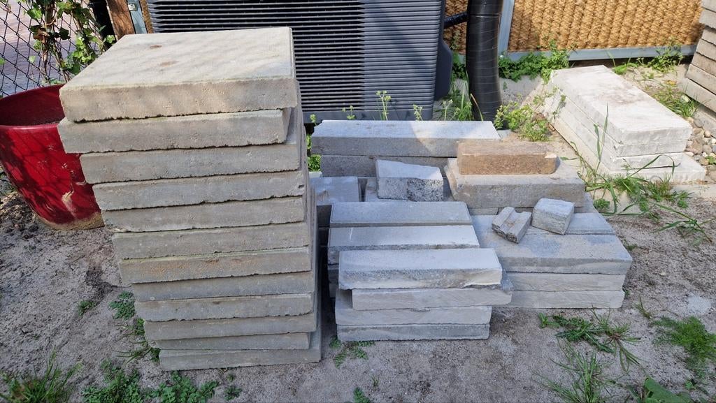 Gebruikte betontegels voor tuin of terras, Ophalen of Verzenden, Gebruikt, Vloertegels