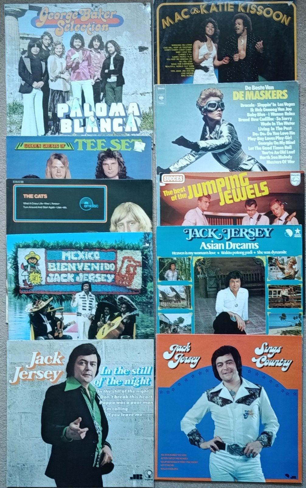 Diverse LP's - George Baker, Jack Jersey, The Cats e.a., LP, Gebruikt, Pop, Ophalen of Verzenden