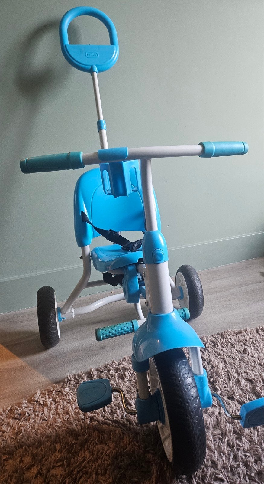 Little Tikes driewieler met duwstang en voetsteunen, Ophalen, Gebruikt, Little Tikes, Duwstang