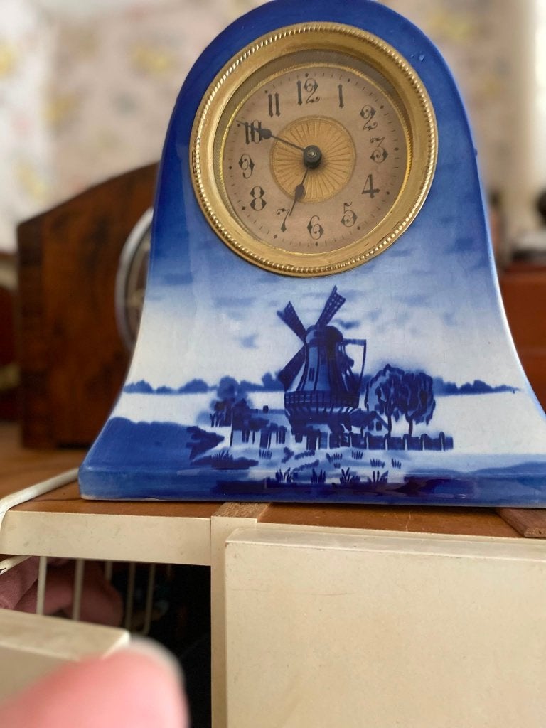 Antiek Delftsblauw Klokje, Ophalen of Verzenden