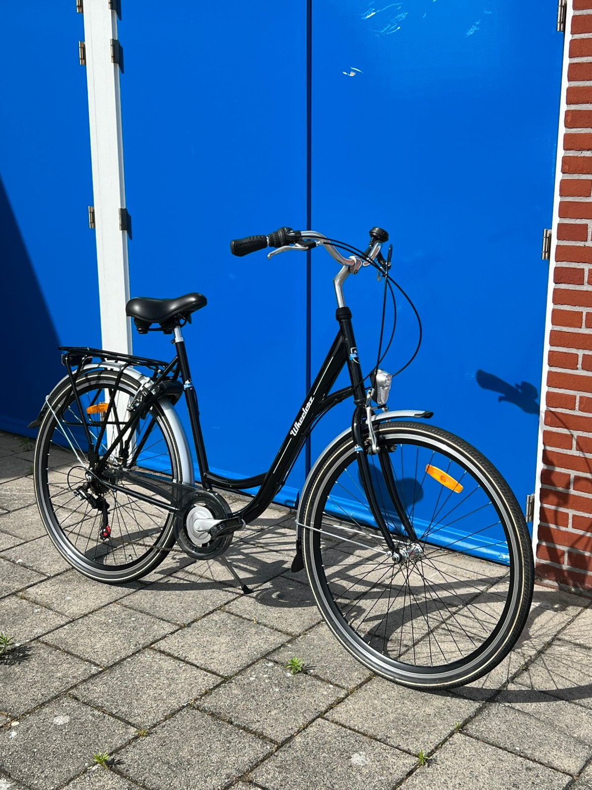 Dames/Stadsfiets Wheelerz 6 versnellingen, Fietsen en Brommers, Ophalen, Zo goed als nieuw, Velgrem, Versnellingen