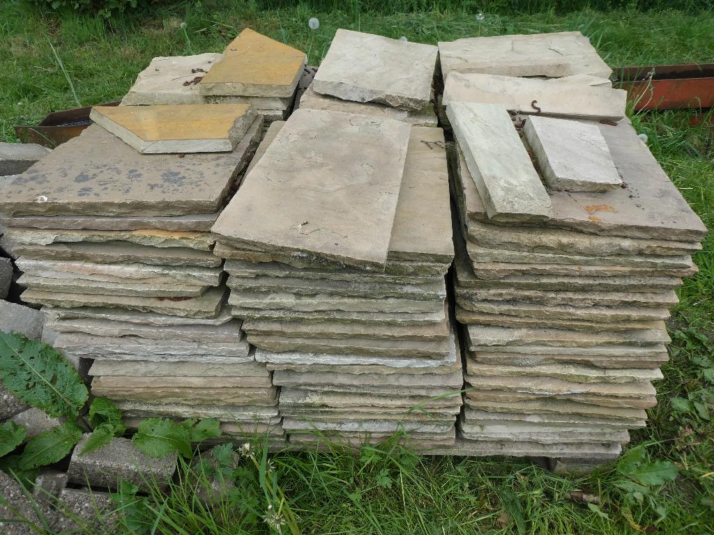 Natuursteen tegels, Ophalen, Gebruikt, Terrastegels, Natuursteen