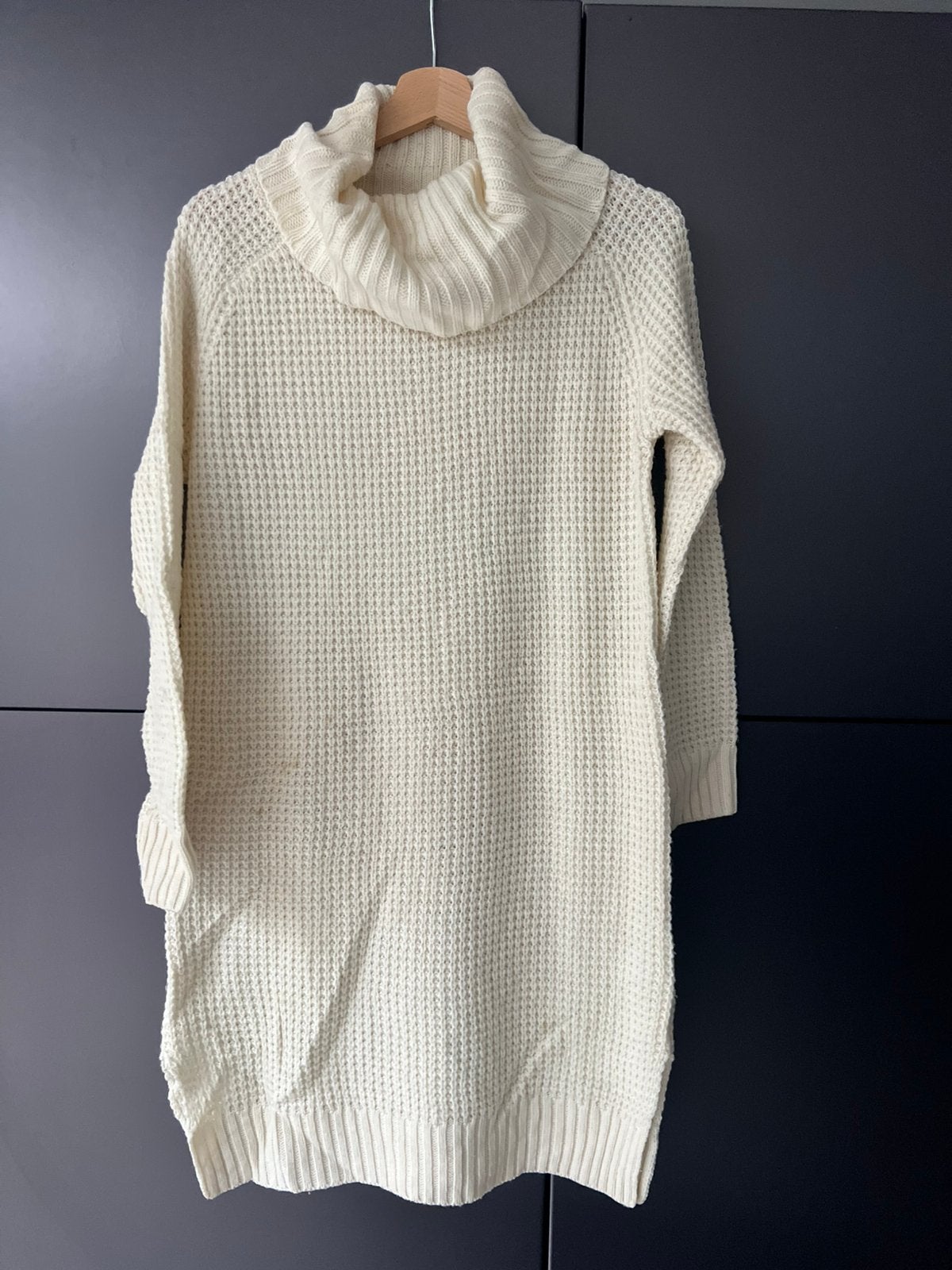 TRAMONTANA OFF WHITE WITTE GEBREIDE WOLLEN JURK MAAT S, Kleding | Dames, Ophalen of Verzenden, Gedragen, Maat 36 (S), Wit