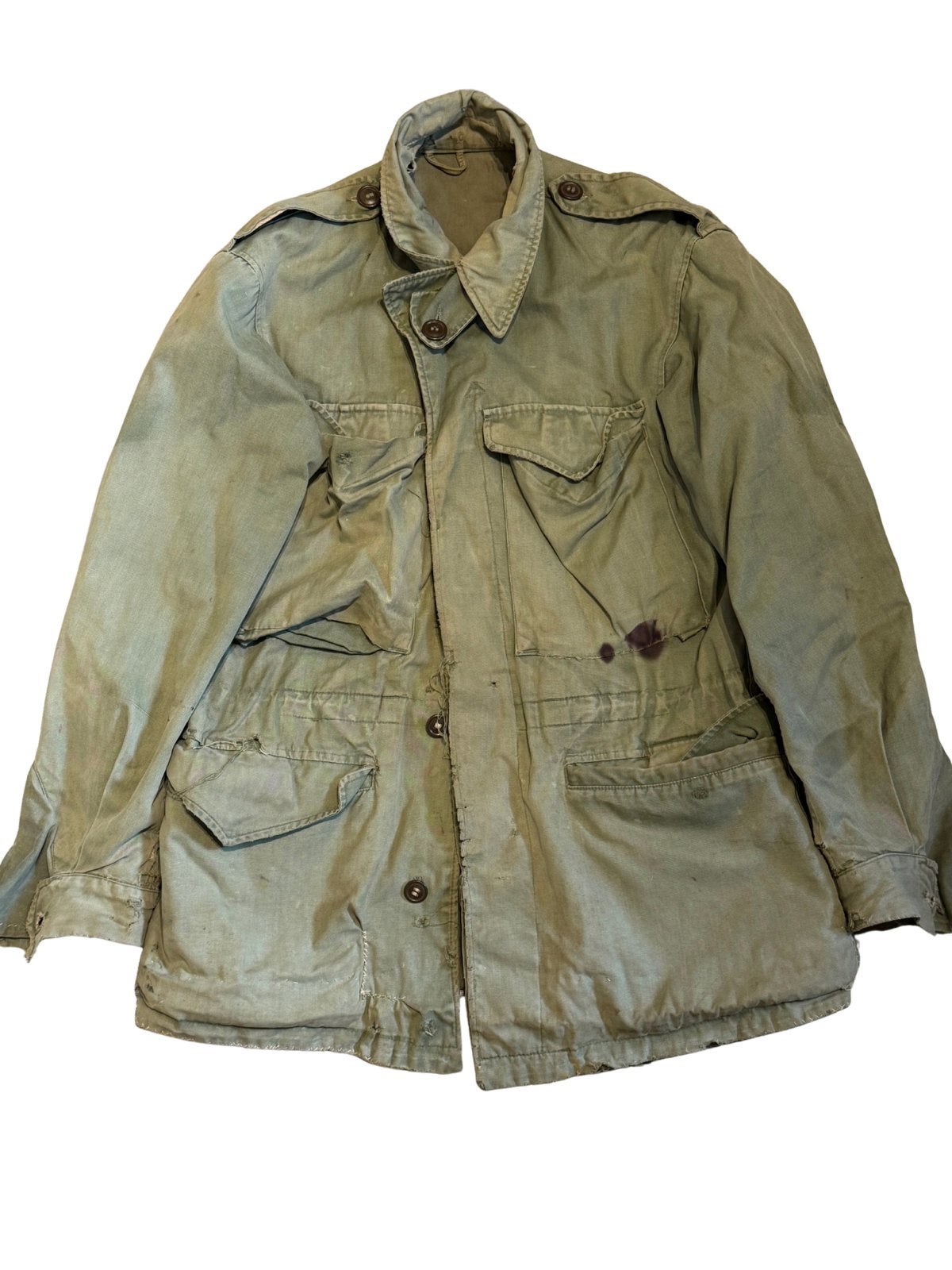 Amerikaanse M43 jas met Naam ww2, Ophalen of Verzenden, Landmacht, Amerika, Kleding of Schoenen