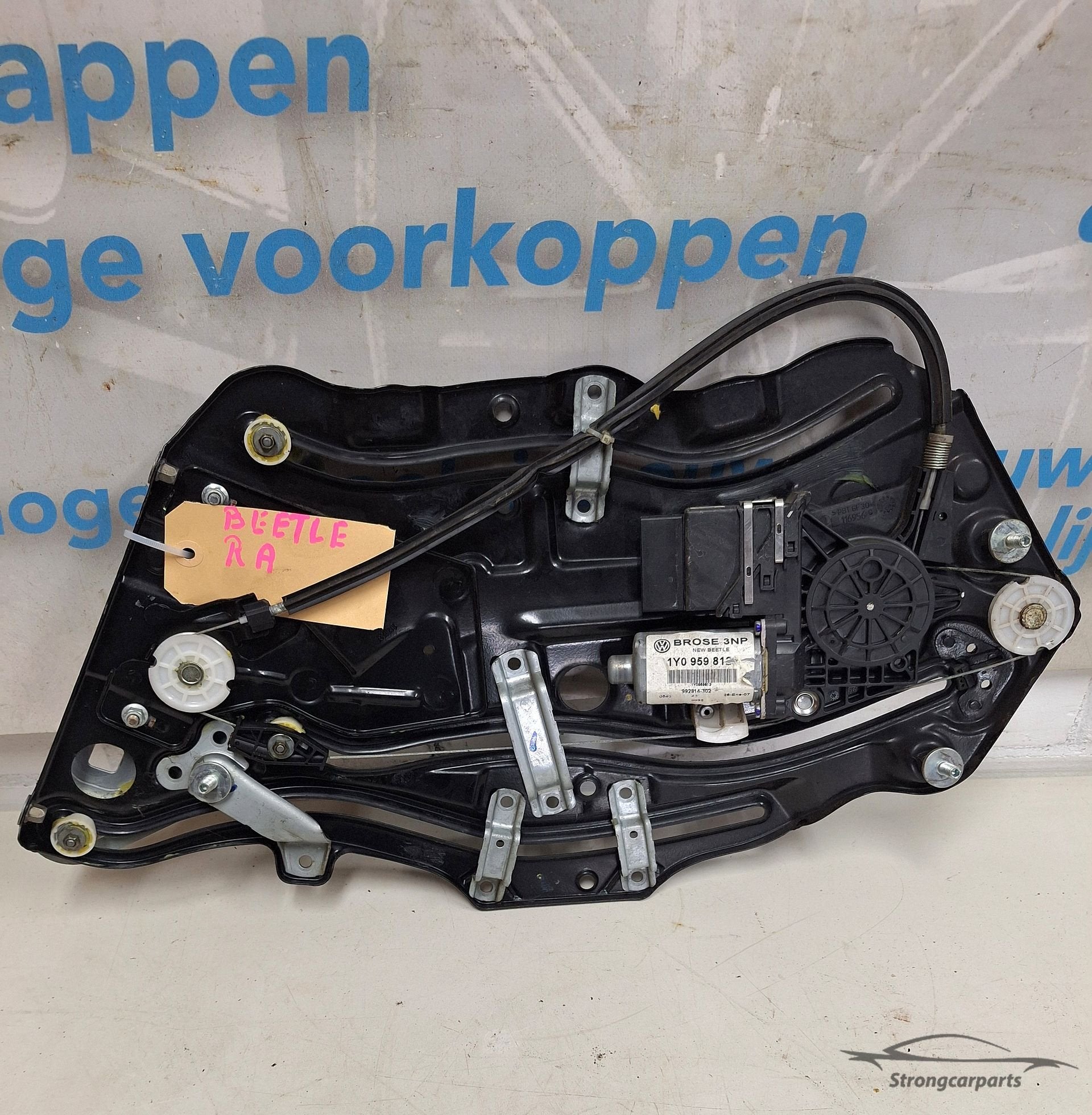 Raammechanisme VW New Beetle Cabrio 1Y0959812 rechts achter, Auto-onderdelen, Gebruikt, -, Volkswagen, -