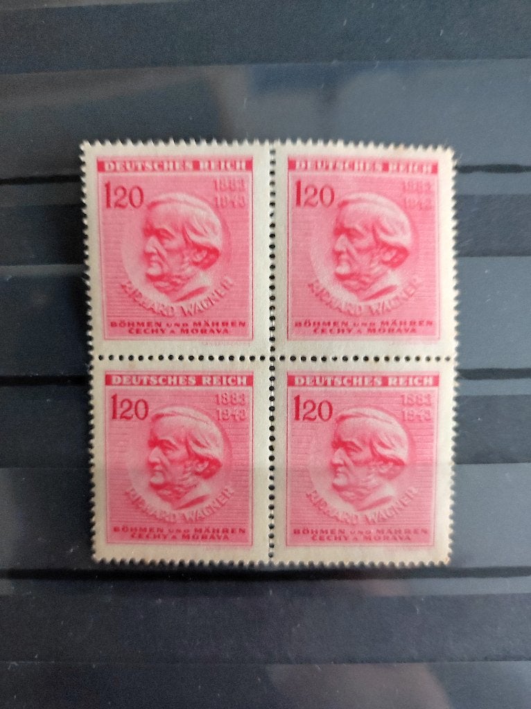 Duitse Rijk Bohmen und Mahren Michelnr 115 postfris blok 4., Ophalen of Verzenden, Duitse Keizerrijk, Postfris